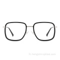 Cadre de lunettes de stock Fashion Acetate Metal Eyeglasse de lecture des lunettes de lecture